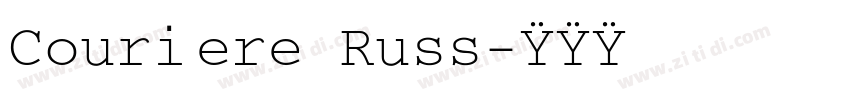 Couriere Russ字体转换